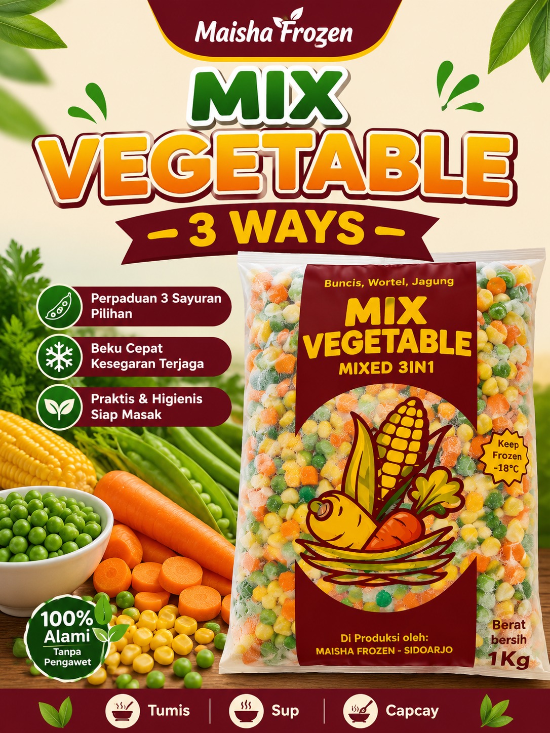 Mix Vegetable 3 Ways